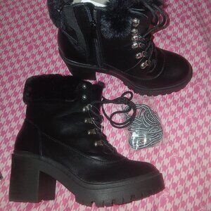 Torrid Black fur trim Hicker Boots